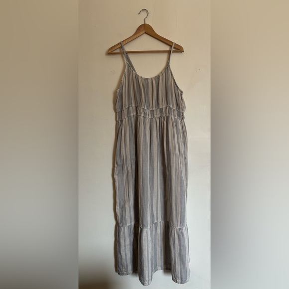 Pact Coastal Cami Soft Striped Maxi Dress Size X-large - Picture 5 of 15